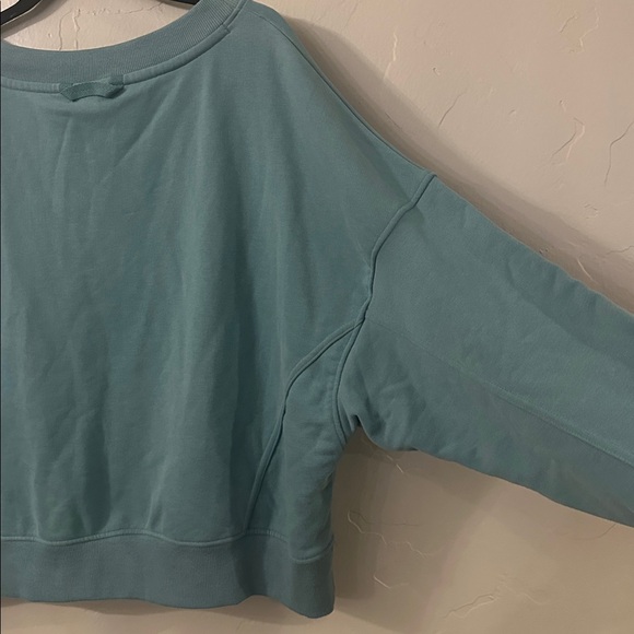 JoyLab Women's French Terry V-Neck Sweatshirt, X-Large - Teal Green - Picture 4 of 4